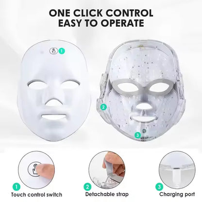 2025 New Style Beauty Tool Anti-Wrinkle Face Mask Beauty Light Touch Switch 7 Colors Face Mask Beauty