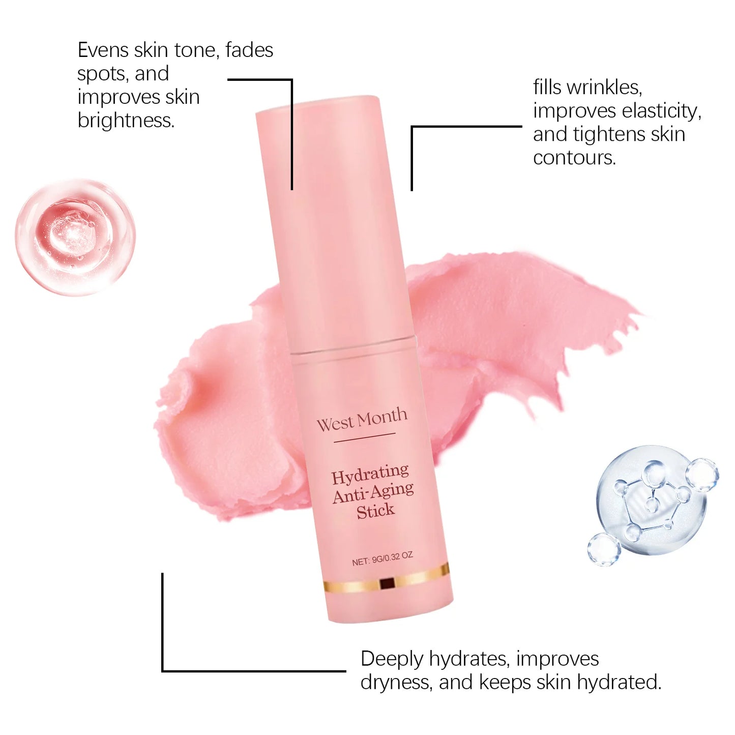 Baume multi-rebond pour l'élimination instantanée des rides, collagène, Anti-âge, peau ferme, estompe les ridules, crème de soin hydratante éclaircissante et terne