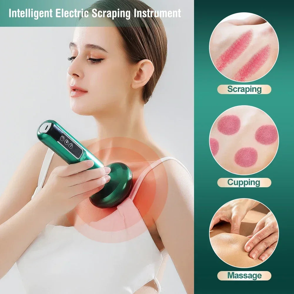 Masseur électrique tricolore Anti-Cellulite ventouse sous vide beauté santé grattage chaleur infrarouge minceur 