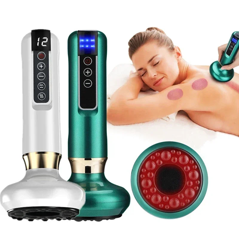 Masseur électrique tricolore Anti-Cellulite ventouse sous vide beauté santé grattage chaleur infrarouge minceur 