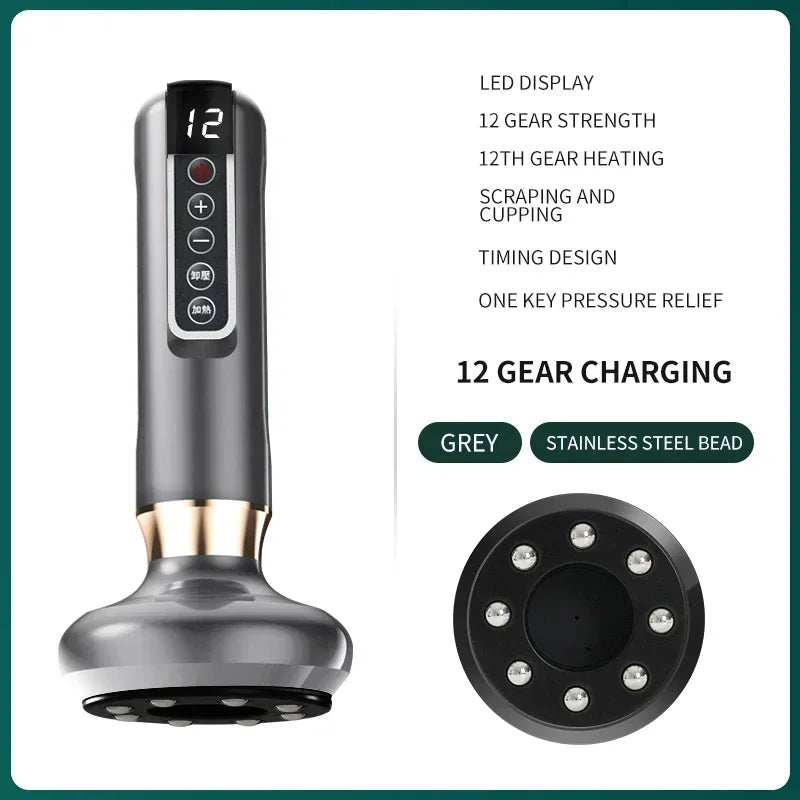 Masseur électrique tricolore Anti-Cellulite ventouse sous vide beauté santé grattage chaleur infrarouge minceur 