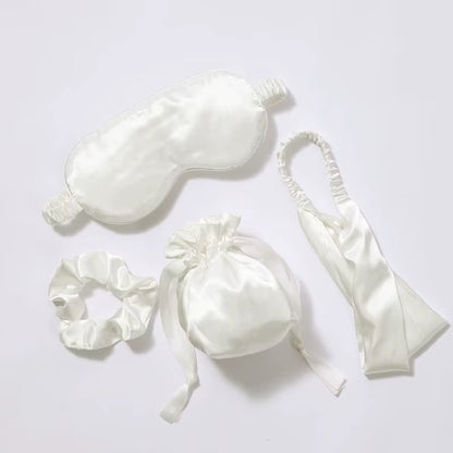 Customize Box Set Hair Scrunchies Band Two/Three/Four Pieces Travel Portable Sleeping Eye Mask Set for Travel and Gift