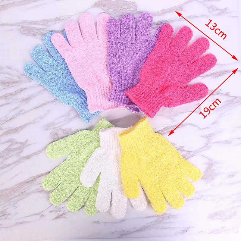 Gants de bain extensibles en éponge de massage corporel